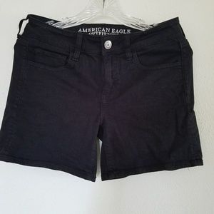 AE black stretch shorts size 6